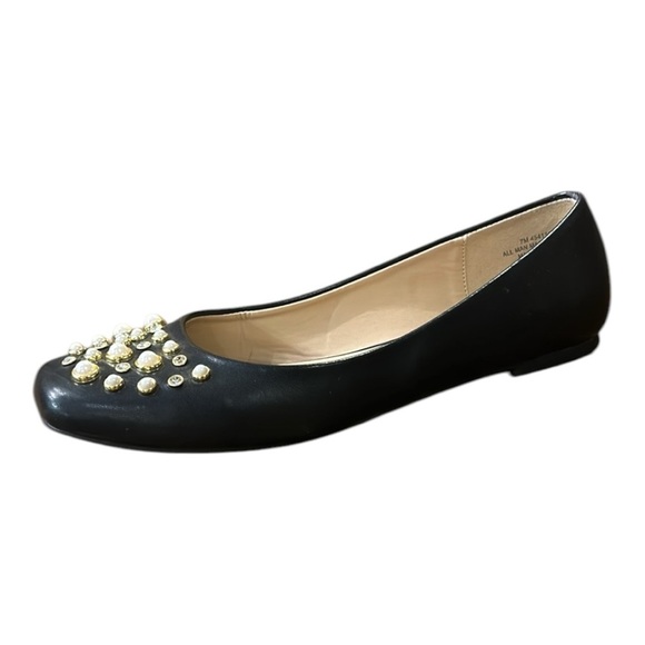 Cato Comfort 1946 Faux Leather Beaded Square Toe Ballet Flats Black Size 7 - Picture 8 of 14